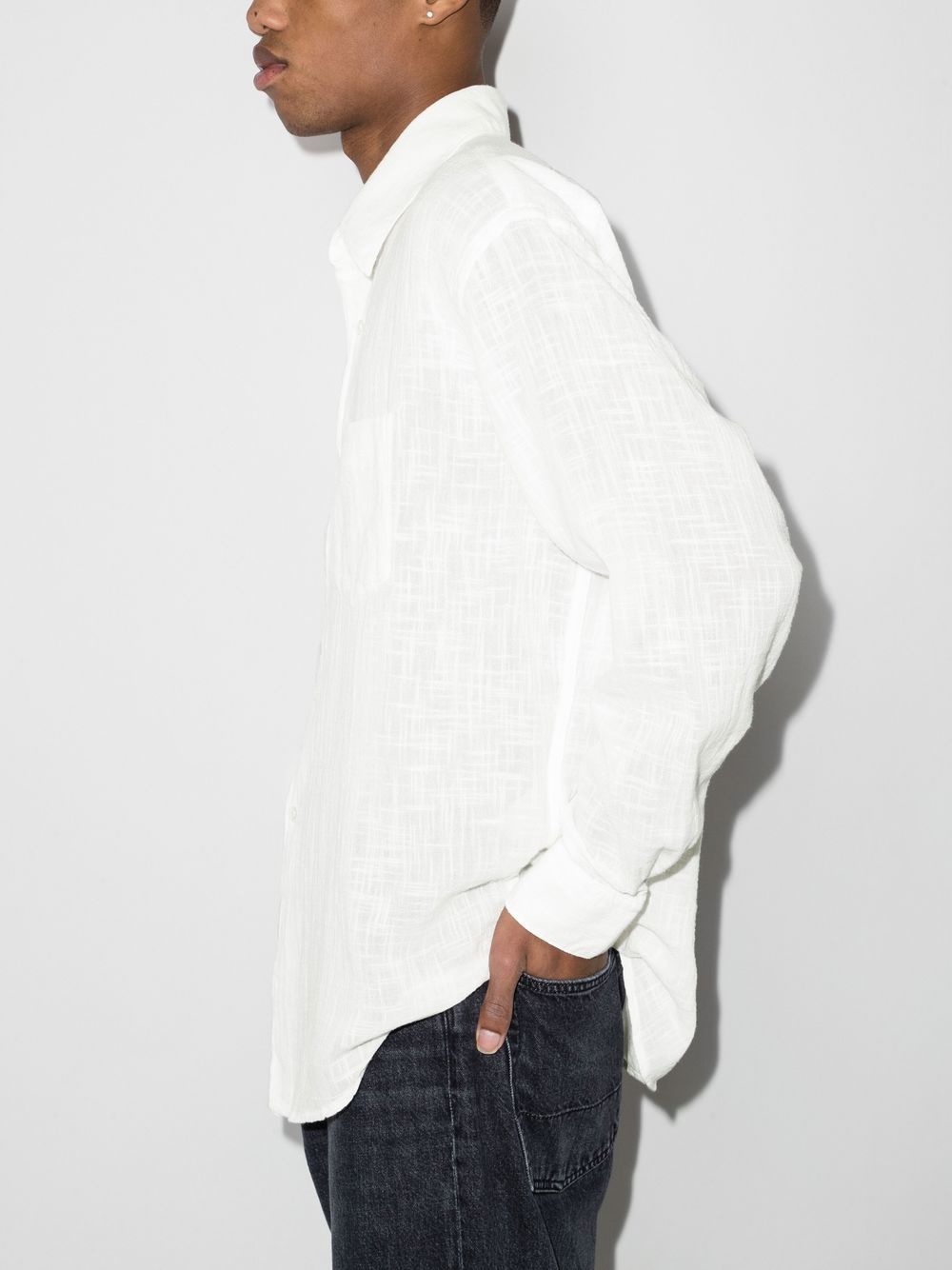 Tシャツ・カットソー OUR LEGACY SS25 COCO SHIRT LINEN (M2222CW OFF WHITE) coco shirt man off white - OUR LEGACY - d — 2